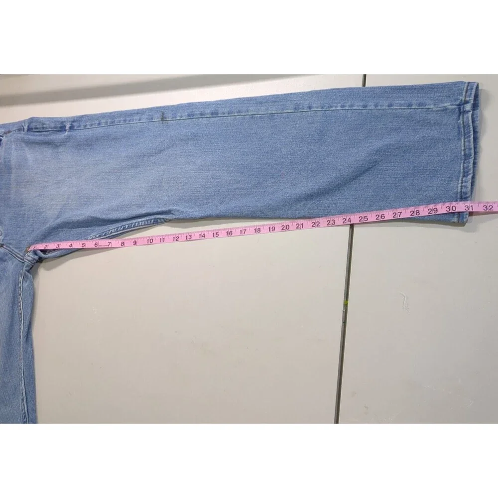 Wrangler Jeans Mens 36 X 32 Relaxed Boot Western Stretch Medium Wash Blue Denim
